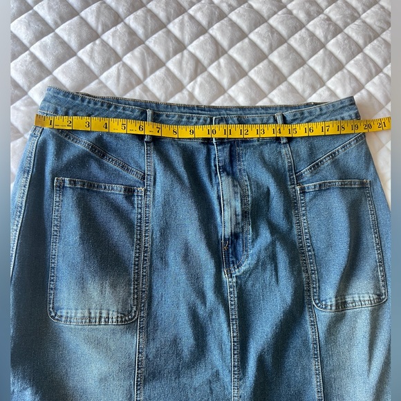 Polagram Blue Denim Midi Skirt - Picture 2 of 9